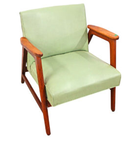  Lot 510 Mid century danish walnut club chair with original upholstery by W.H. Gunlocke Chair Company